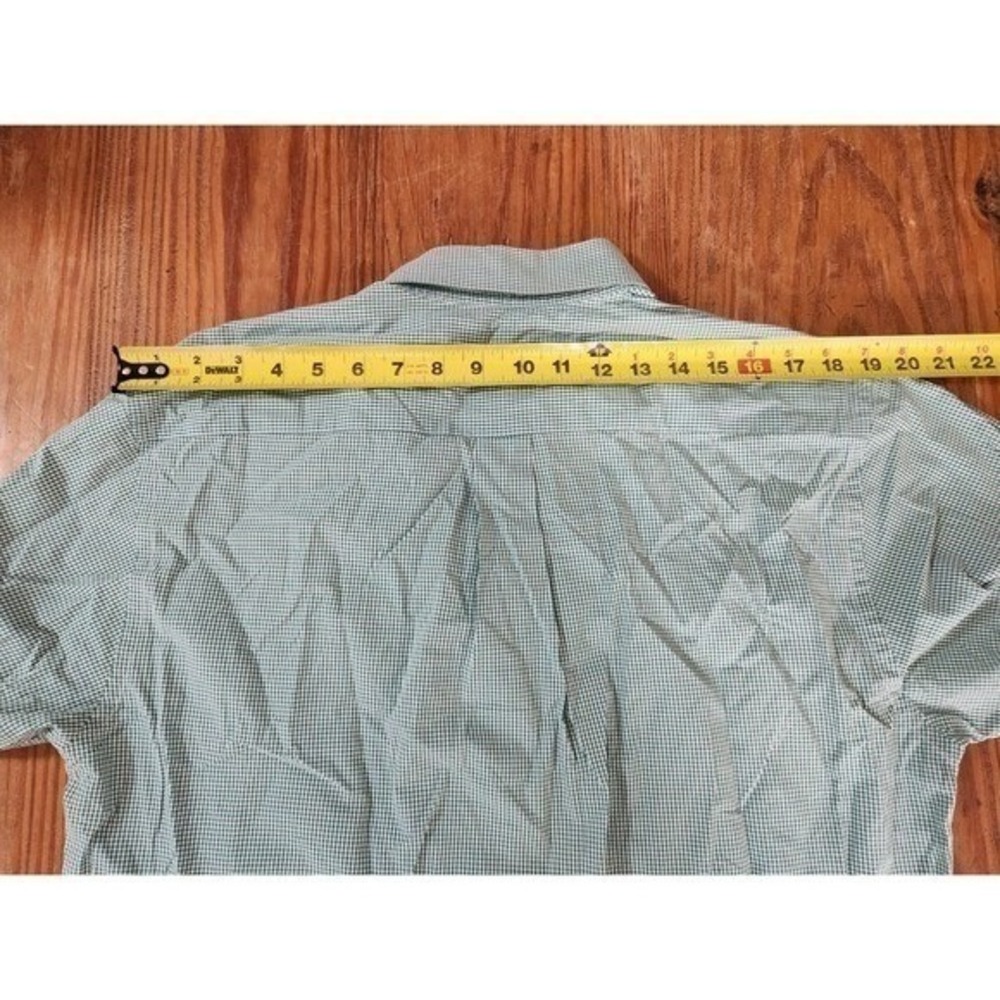 Vineyard Vines Men's Med Green Check Murray Shirt Long Sleeve Button Down Cotton - Picture 9 of 10